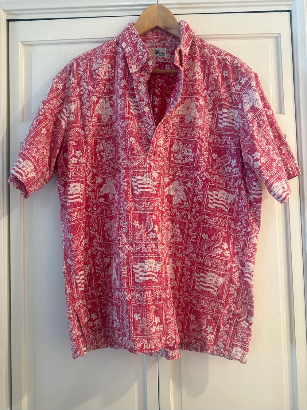 Reyn Spooner Lahaina Sailor Print Shirt, Men’s Size Large